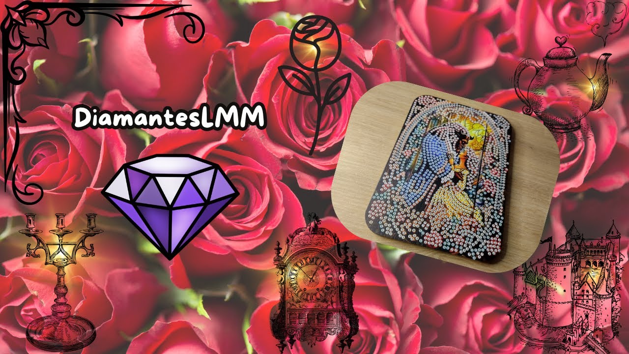 🪞💎Hice un ESPEJITO de Diamantitos de La Bella y la Bestia 😍✨ Diamantes de Cristal Súper Brillantes🌹👑