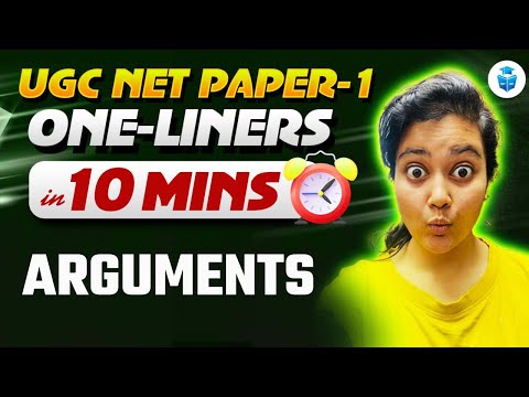 UGC NET Paper 1 Logical Reasoning | Arguments by Aditi Mam | Paper 1 in 10 Mins