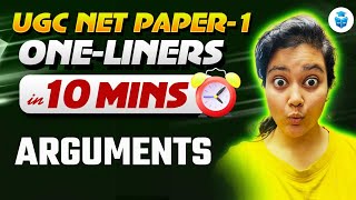 UGC NET Paper 1 Logical Reasoning | Arguments by Aditi Mam | Paper 1 in 10 Mins