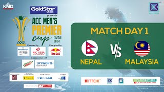 Nepal Vs Malaysia | ACC Men's  Premier Cup Oman 2024 | Kantipur Max HD LIVE image