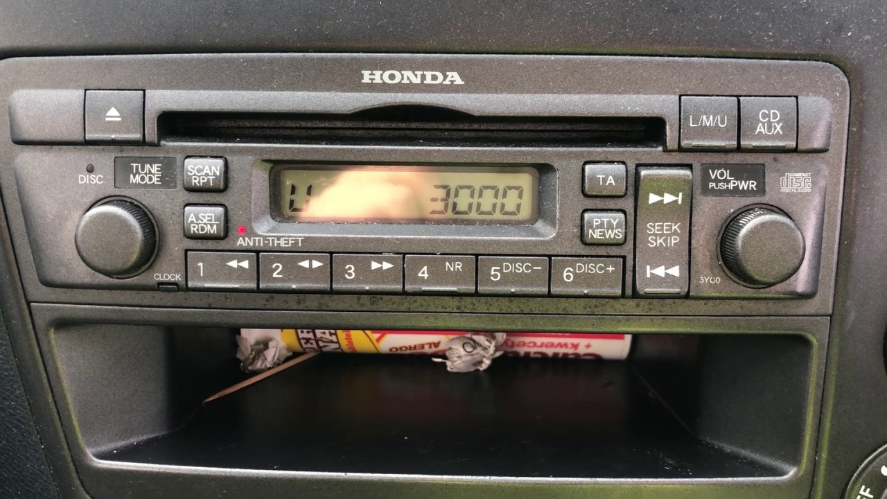 HOW TO SHOW & FIND HONDA RADIO SERIAL NUMBER ON STEREO DISPLAY CIVIC