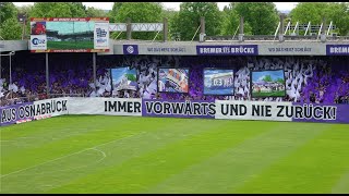 Osnabrück Fans mit Choreo im Derby gegen Meppen