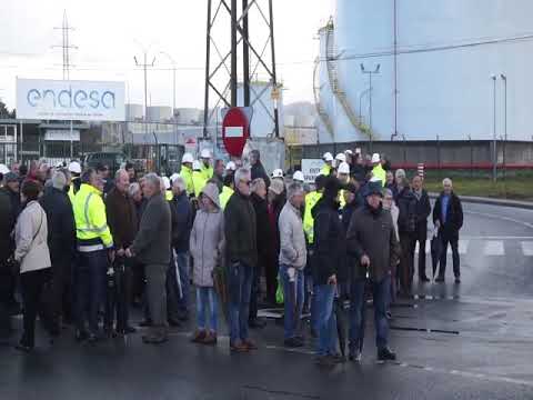 Nueva protesta de los trabajadores de Endesa en As Pontes