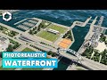 Look! CS2 is the Most Photorealistic City Painter of All Time! | Cities Skylines 2 Waterfront Build