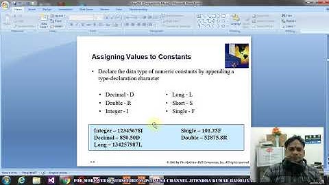 CS305 VARIABLE,SCOPE OF VARIABLE IN VB.NET BY JITENDRA KUMAR