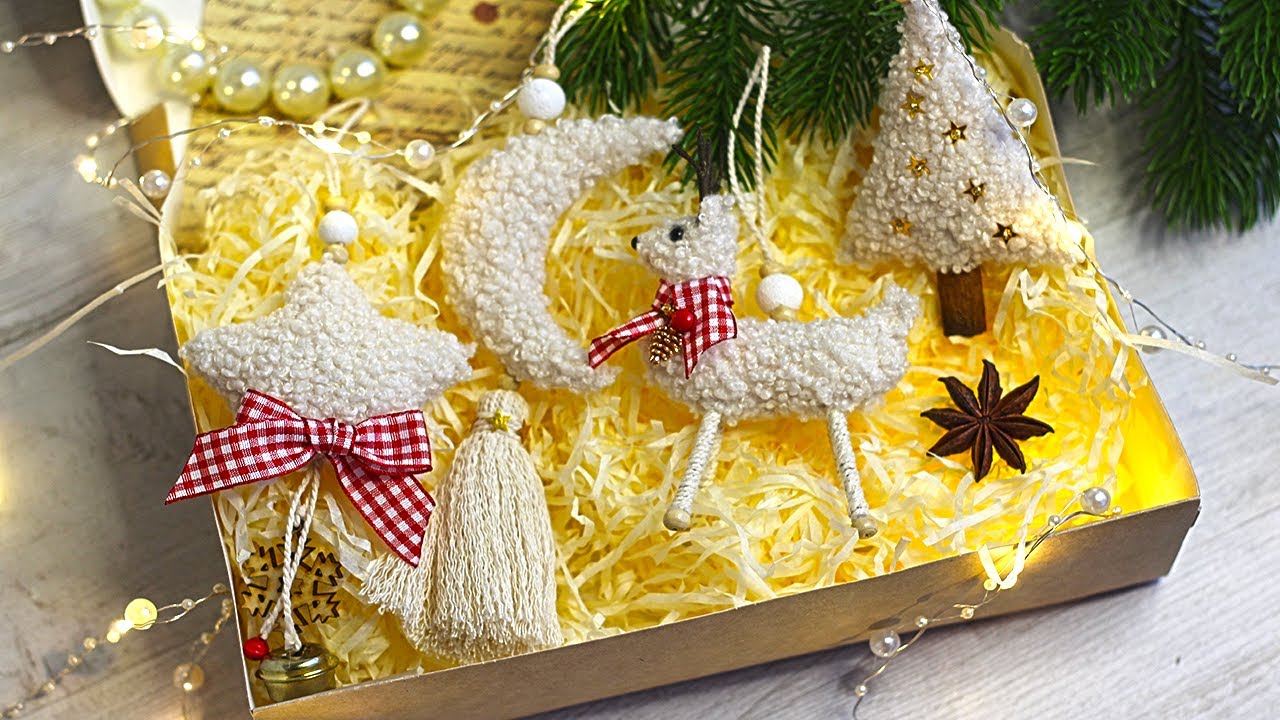 🎄 Как сделать игрушки на елку своими руками. Шьем игрушки на елку. Новогодние игрушки своими руками