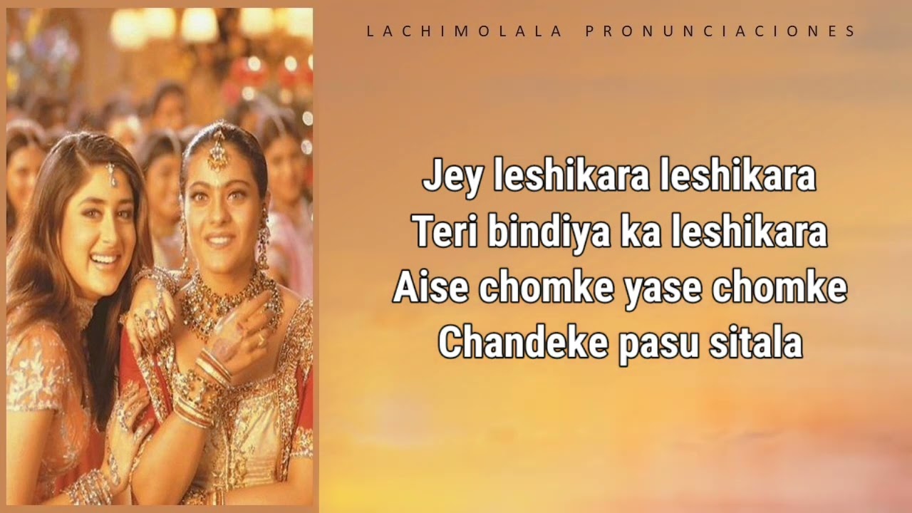 Obejrzyj BOLE CHUDIYAN - K3G (PRONUNCIACION FACIL/ LETRA FACIL/ LETRA SIMPLIFICADA/ EASY LYRICS) w YouTube Obejrzyj BOLE CHUDIYAN - K3G (PRONUNCIACION FACIL/ LETRA FACIL/ LETRA SIMPLIFICADA/ EASY LYRICS) w YouTube