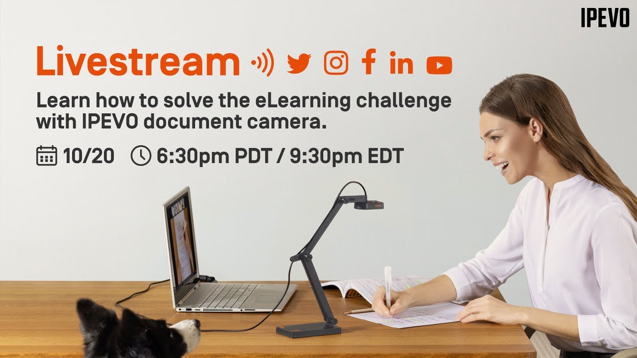 IPEVO Livestream Solve eLearning challenges with IPEVO Document Cameras YouTube