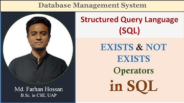 Lec: 73 | EXISTS & NOT EXISTS Operators | SQL | DBMS | Bangla Tutorial