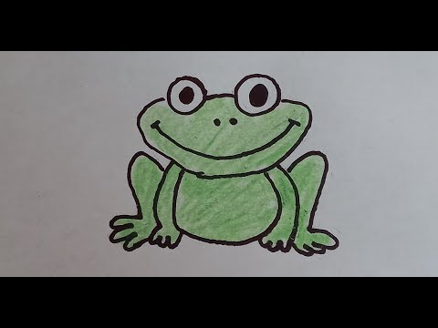 يوتيوب رسم ضفدع رائع سهل بسيط للأطفال الصغار خطوة بخطوة