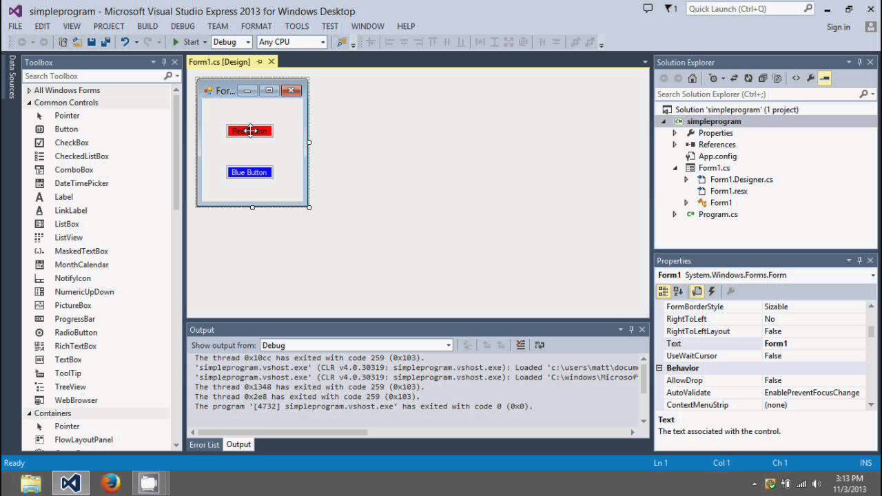 C# Beginners Tutorial - Simple Program using Visual Studio Express 2013 -  YouTube