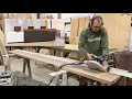 Building a live edge walnut waterfall reception desk  one day build