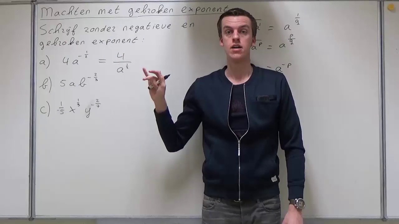 Algebra - Machten met gebroken exponent (VWO wiskunde B) - YouTube