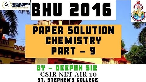 BHU 2016 ll Paper Solution || Part 9 || BHU | DU | IIT JAM | Other M.Sc Entrance || By - Deepak Sir