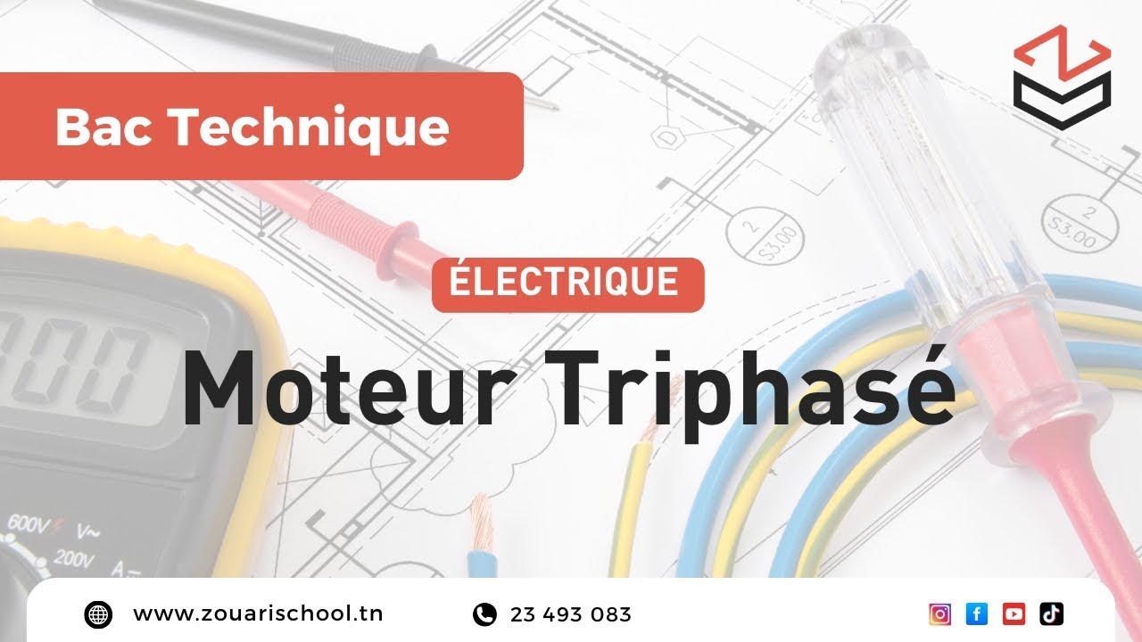 Bac Technique : Electrique (moteur triphasé) Exercice Bac