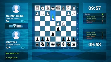Chess Game Analysis: Guest31185435 - johnyone : 0-1 (By ChessFriends.com)