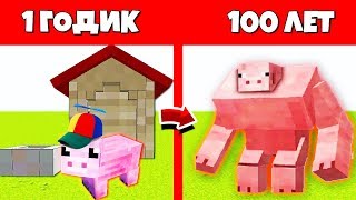 картинка: КАК СВИНЬЯ МУТАНТ ПРОЖИЛ ЖИЗНЬ В МАЙНКРАФТ ЭВОЛЮЦИЯ МОБОВ MINECRAFT ЖИЗНЬ МОБОВ ЖИЗНЕННЫЙ ЦИКЛ