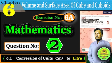 Exercise 6A Question 2 || Class 6 Math || Volume and Surface Area  APS @garrisonwithHaiqa