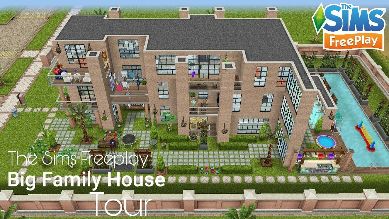 The Sims Freeplay Big Family House Tour Family House 2 Youtube