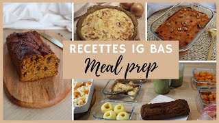 Meal Prep IG bas - Idées de repas pour rééquilibrage alimentaire et recettes IG bas