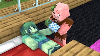 Monster School : Poor Zombie Boy, Zombie Girl and Baby Zombie - Happy Ending - Minecraft Animation