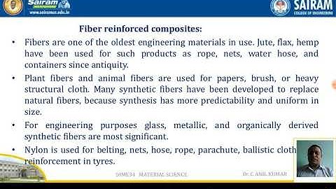 Lecture video_18ME34_Module4_ Fiber Reinforced Composites _ Dr.C Anil Kumar