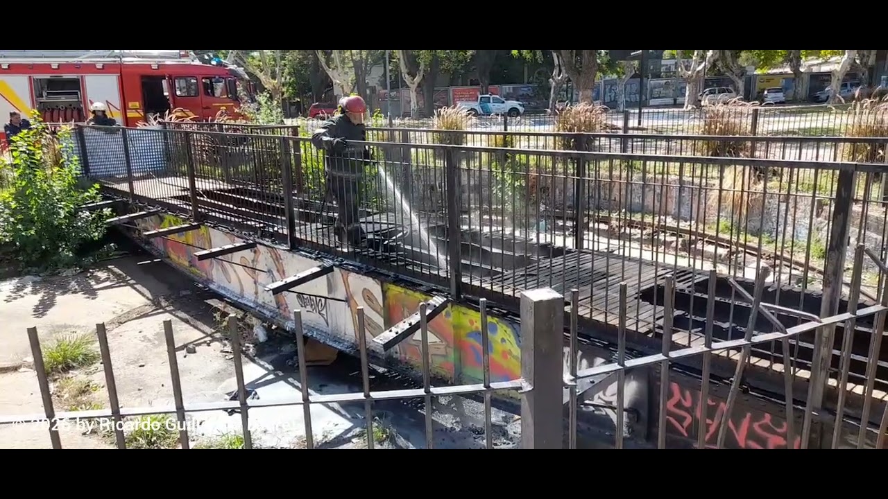 Principio de incendio en cercanías de la estación Burzaco