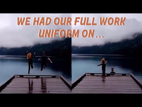 Rainy day lake jump after work!