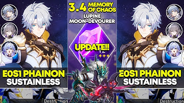 E0S1 Phainon Sustainless Both Halve | Memory of Chaos 12 | Honkai Star Rail 3.4