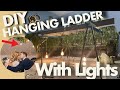 How To Make A Hanging Ladder With Lights - DIY Wedding Decor Ideas On A Low Budget