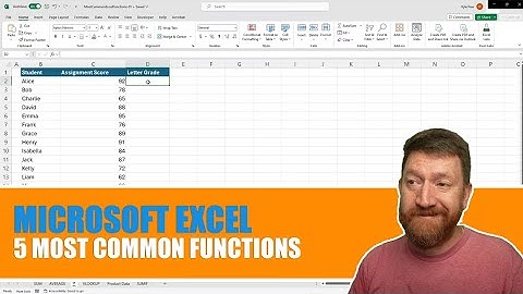 Microsoft Excel - 5 Most Common Excel Functions