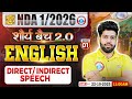 NDA 1 2026 English Classes | Shaurya 2.0 Batch | Direct/ Indirect Speech | NDA 2026 Eng Preparation