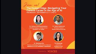 The Human Edge: Navigating Your Comms Career in the Age of AI - VOICES Webinar Sep 23 2026 News