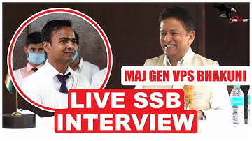 Live SSB Interview | Complete Personal Interview by Gen Bhakuni - Former Commandant SSB Bangalore