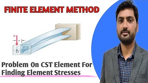 |Finite Element Method| |Problem On CST Element For Finding Element Stresses| Lecture-19