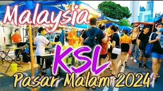 Pasar Malam at KSL 2024, Johor Bahru' s Famous Night Market. Johor. Malaysia. Walking Tour in 4K.