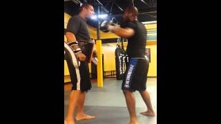 Anthony Gooch training with Travis Johnson