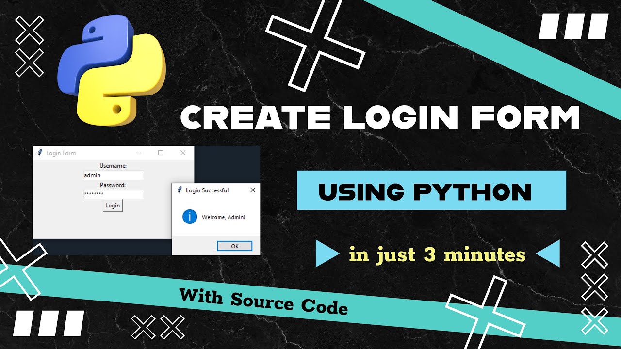 Create a Login form in Python #pythonprojects - YouTube