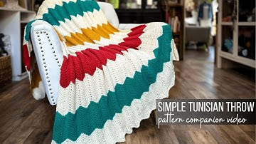 Simple Tunisian Chevron Throw Pattern Tutorial