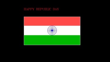 Creating Indian National Flag Using Graphics In C