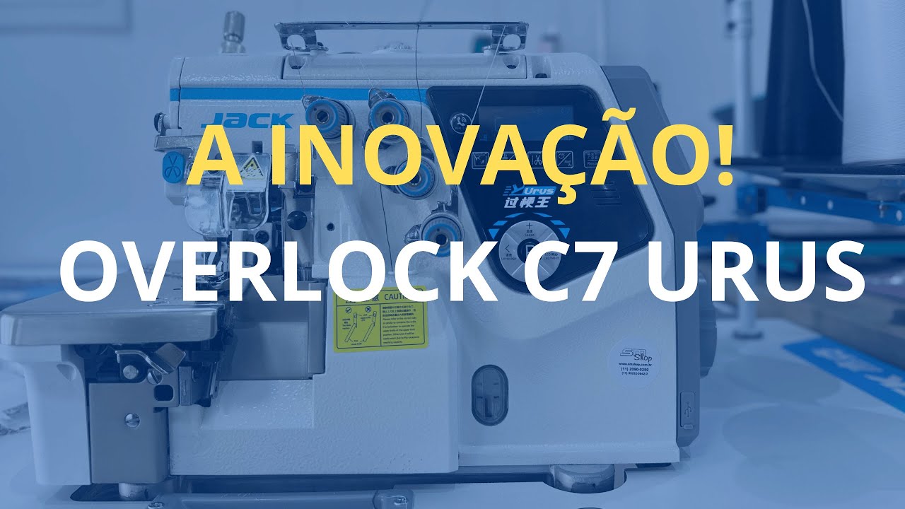 Máquina de Costura Interlock Jack JK- C7 URUS 5 fios 2 agulhas