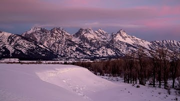 Magnificent views of the Grand Teton Mountain Range in Wyoming as Time-lapses in 2016