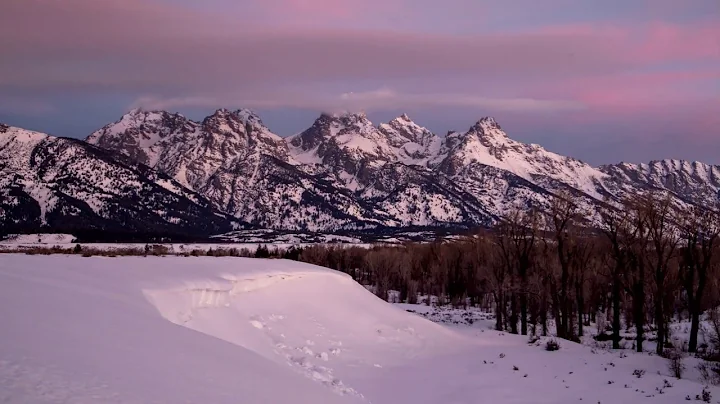 Magnificent views of the Grand Teton Mountain Range in Wyoming as Time-lapses in 2016