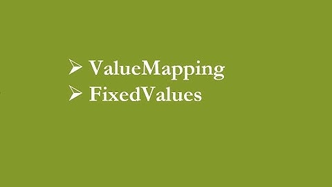 Value-Mapping And Fixed-Values