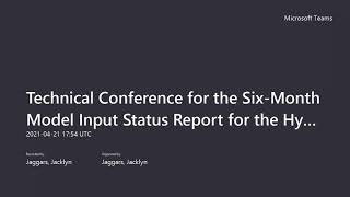 Technical Conference Recording for the H H Modeling Study for the Pensacola Project Part 2