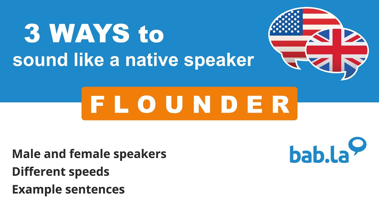FLOUNDER pronunciation Improve your language with bab.la YouTube