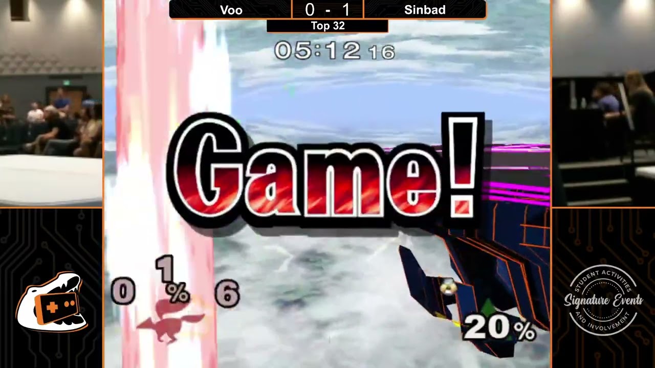 Voo (Falco) vs Sinbad (Sheik) - Melee Top 32 - GatorLAN Spring 2023