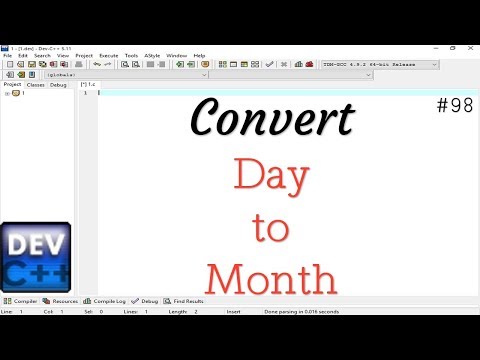Write a program for convert day to month in C Programming language