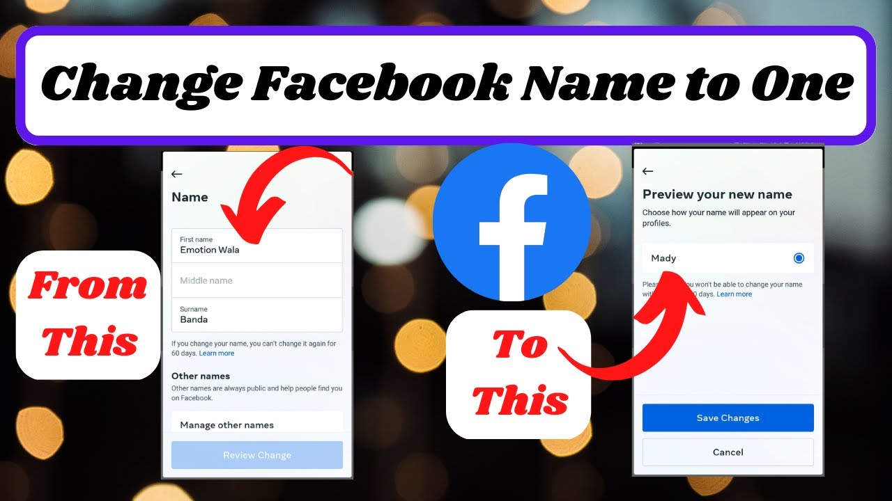 how to one name on facebook 2023how to change name to single name on