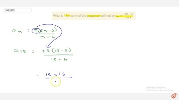 What is 18th    term of the sequence defined by  ltmath gt  ltmrow gt  ltmsub gt  ltmi gta lt/